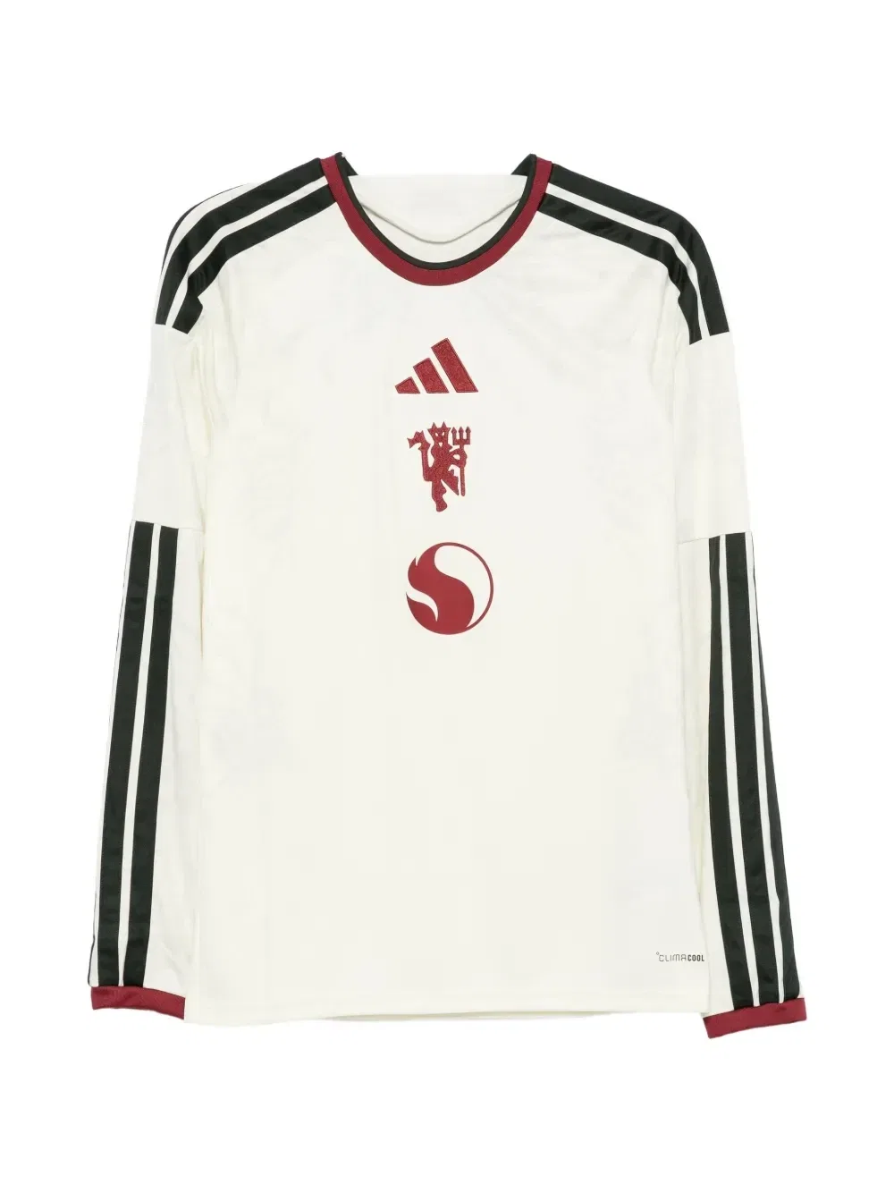 Футболка с длинными рукавами и логотипом Manchester United Adidas, бежевый