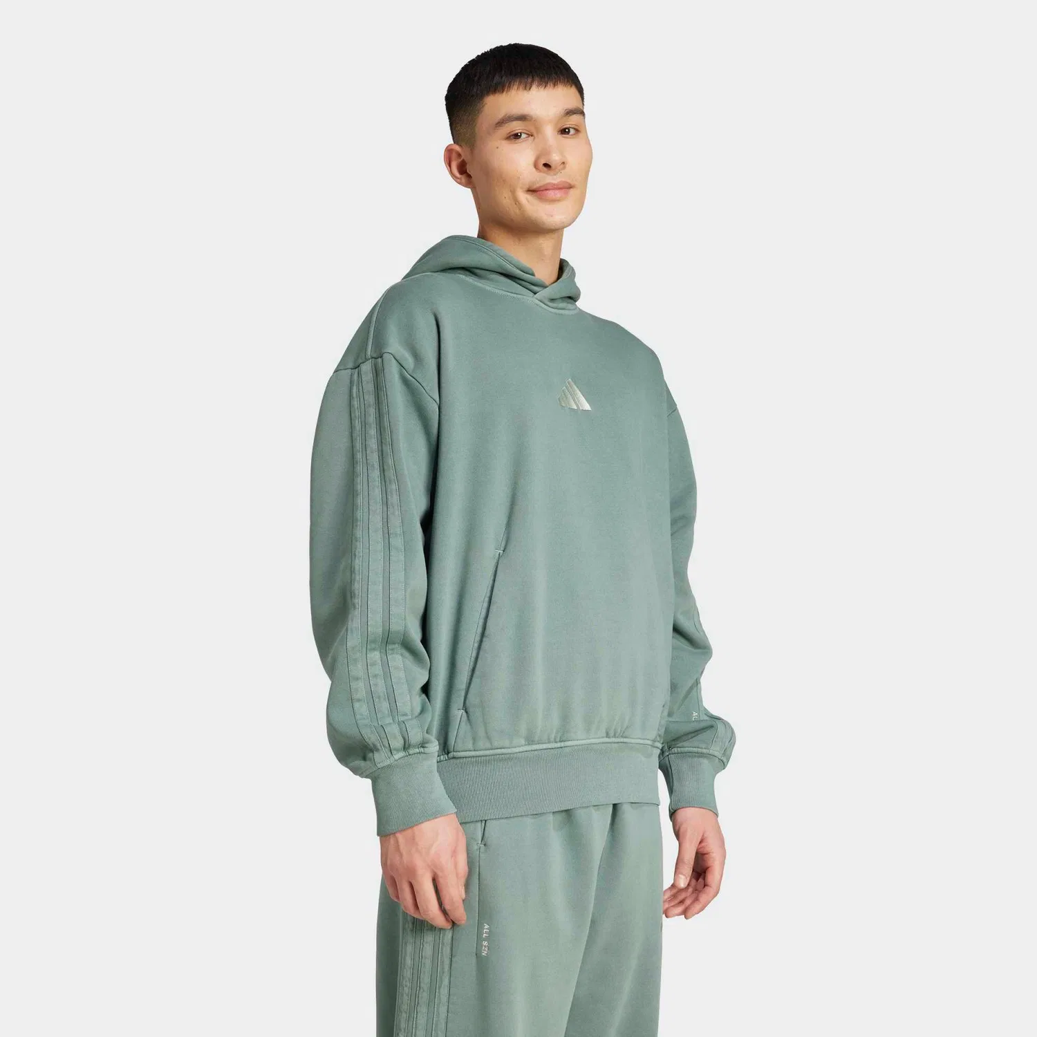 Мужское худи из футера All Szn Adidas, Dunkelgrun — фото 2