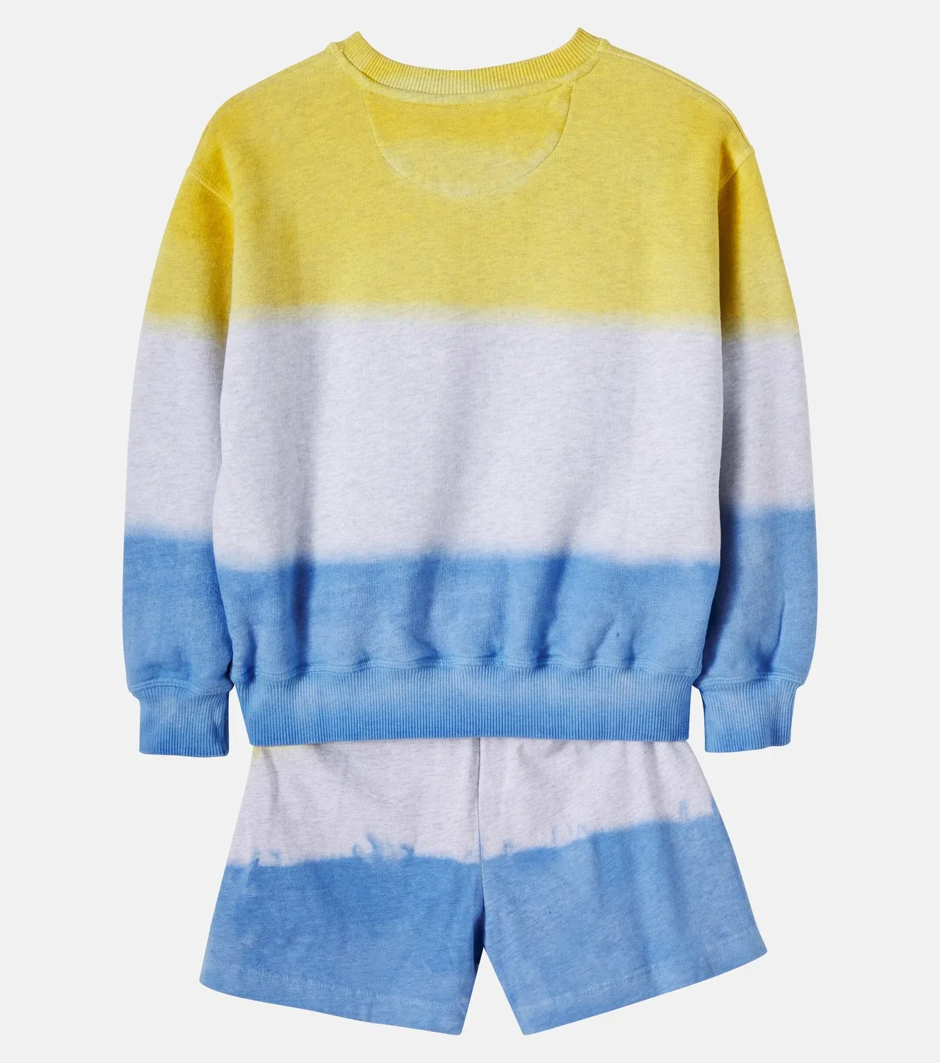 Комплект из свитшота и шорт из хлопка с логотипом Tie Dye The New Society, желтый — фото 3
