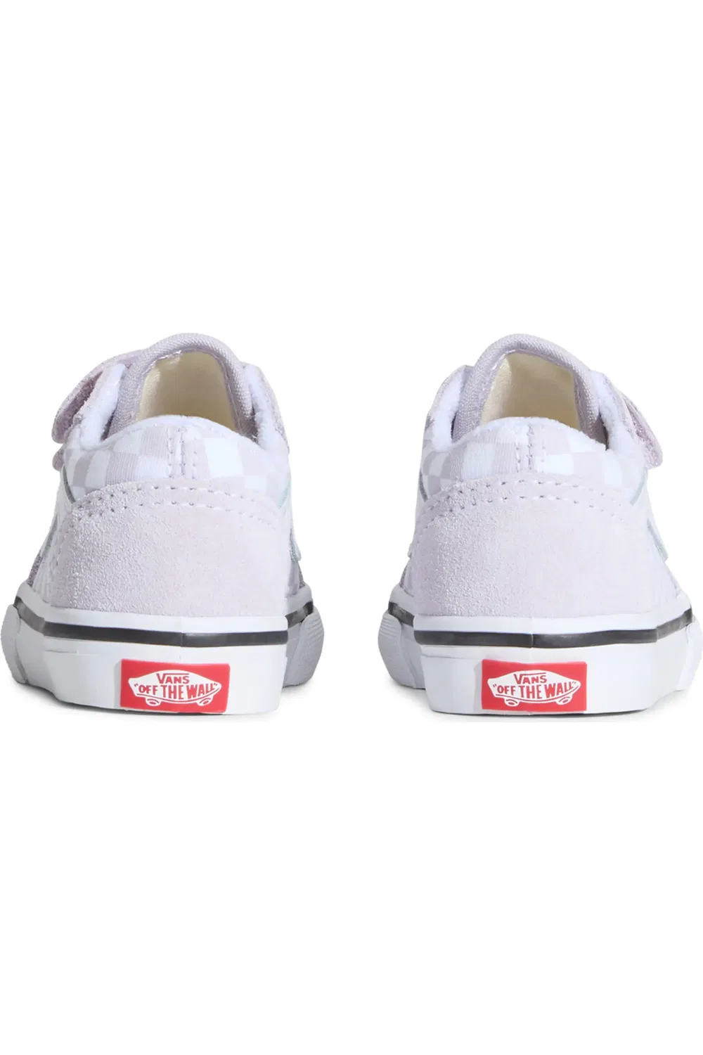 Детские кеды на липучках с блестками Old Skool Vans, Checkerboard Lilac Mist — фото 2