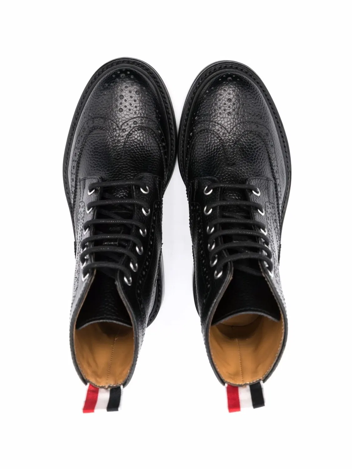 Ботинки с шнуровкой и деталями брук Thom Browne, черный — фото 2