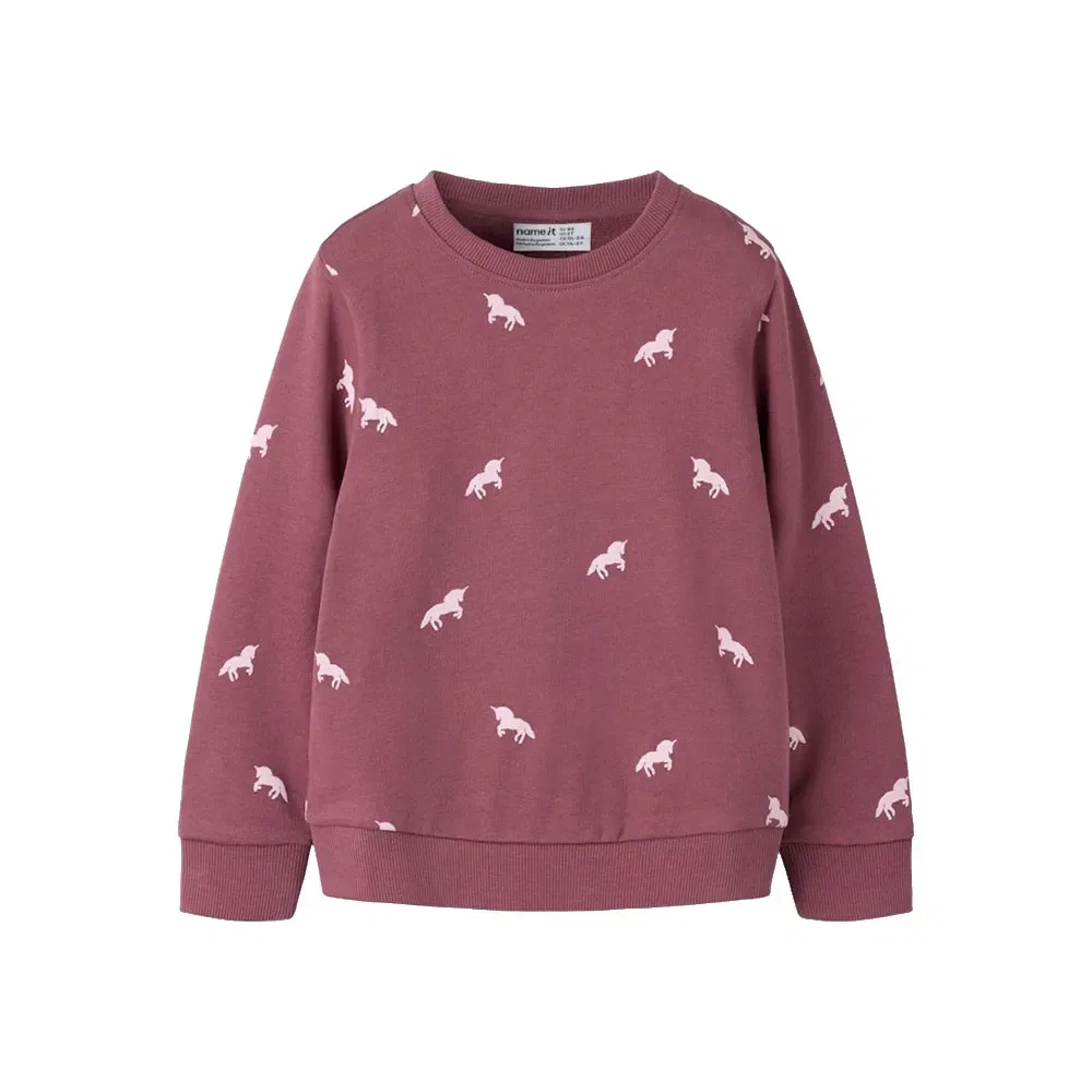 Детский свитшот для девочек с принтом Valba Name it, Pink