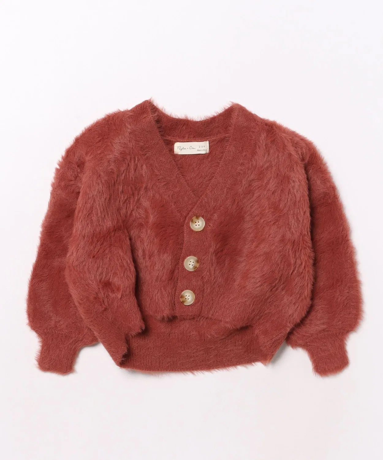 Детский укороченный кардиган на пуговицах BOXY CROP CARDIGAN Rylee + Cru, Red