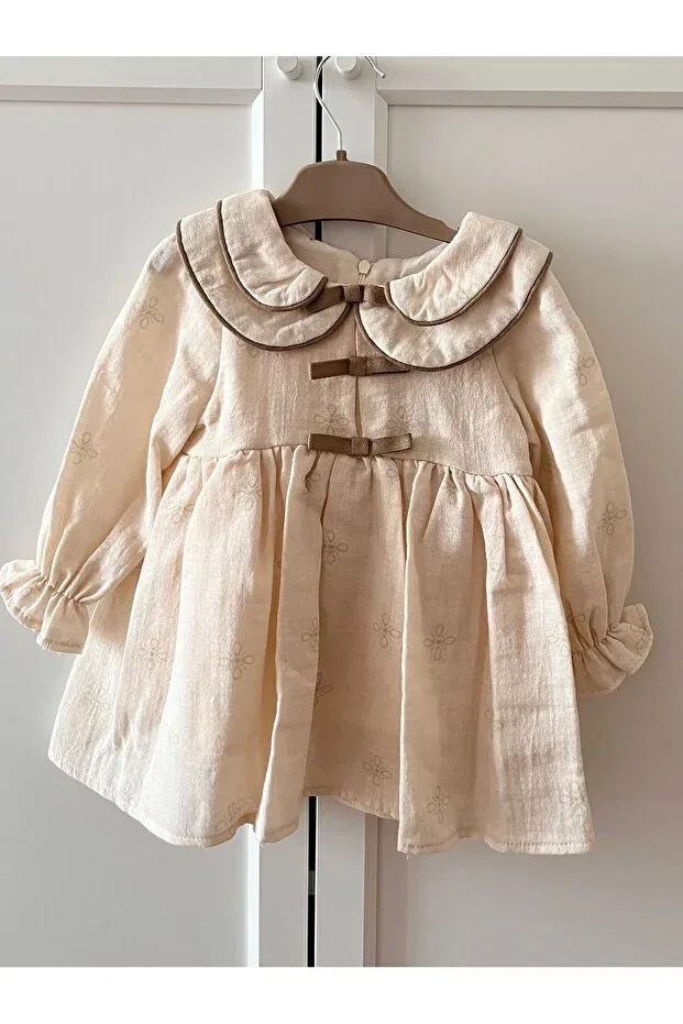 Детское платье для девочек с длинным рукавом Wondress Baby, Nude Color