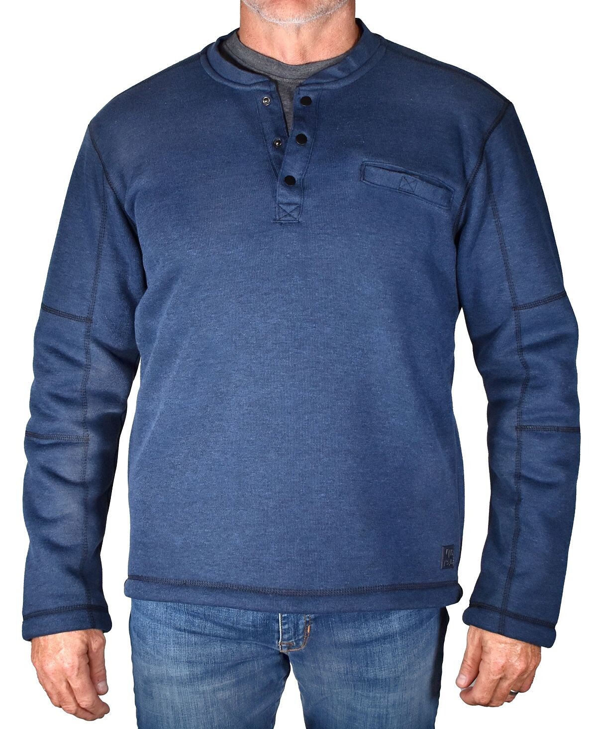 

Мужская футболка henley с флисовой подкладкой в ​​рубчик Vintage 1946, мульти, Синий, Мужская футболка henley с флисовой подкладкой в ​​рубчик Vintage 1946, мульти