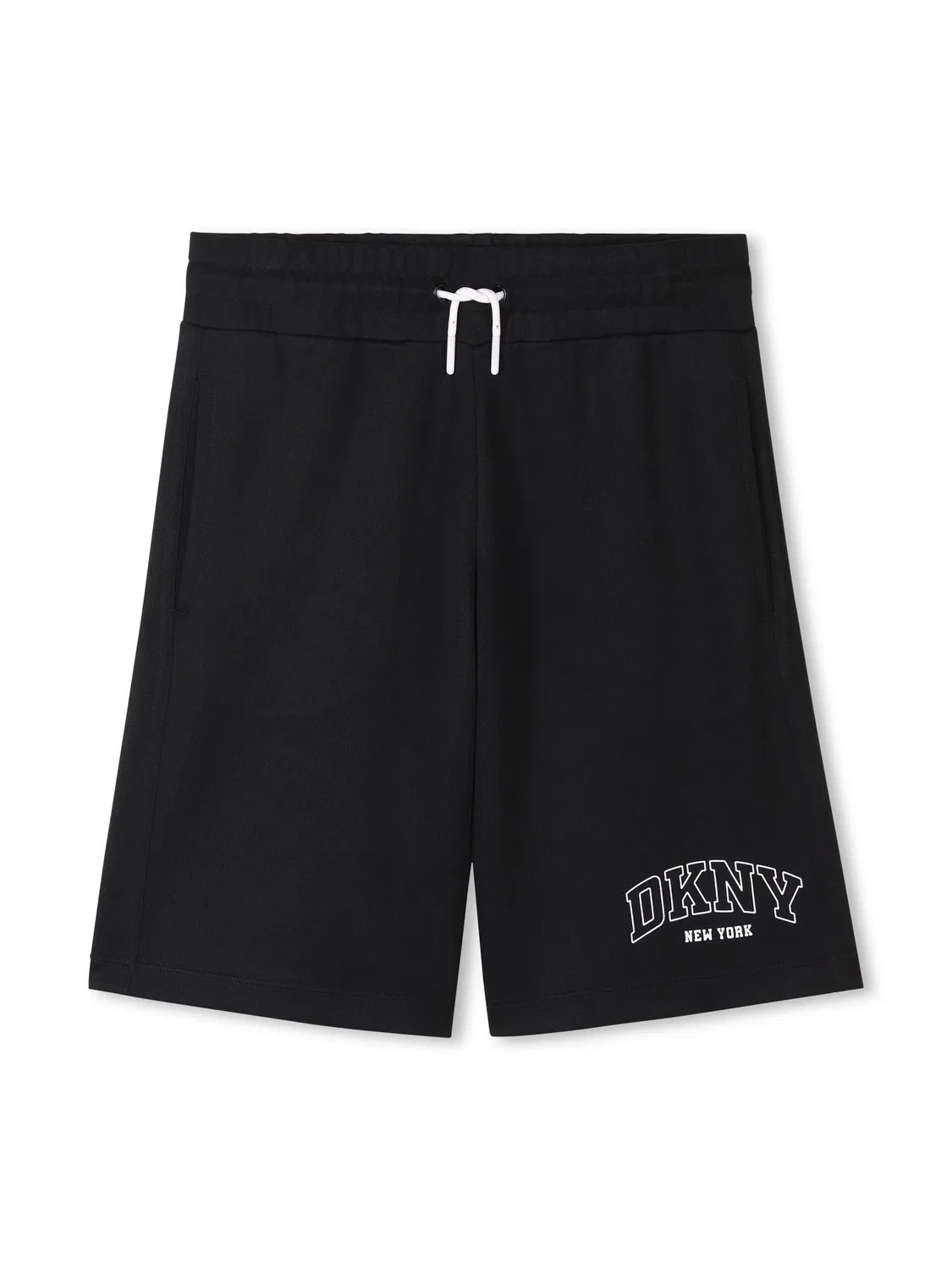 Шорты с логотипом на завязках DKNY, черный