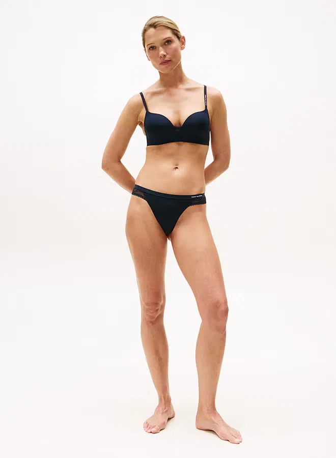 Трусы-стринги с кружевной отделкой Tommy Hilfiger, голубой — фото 3