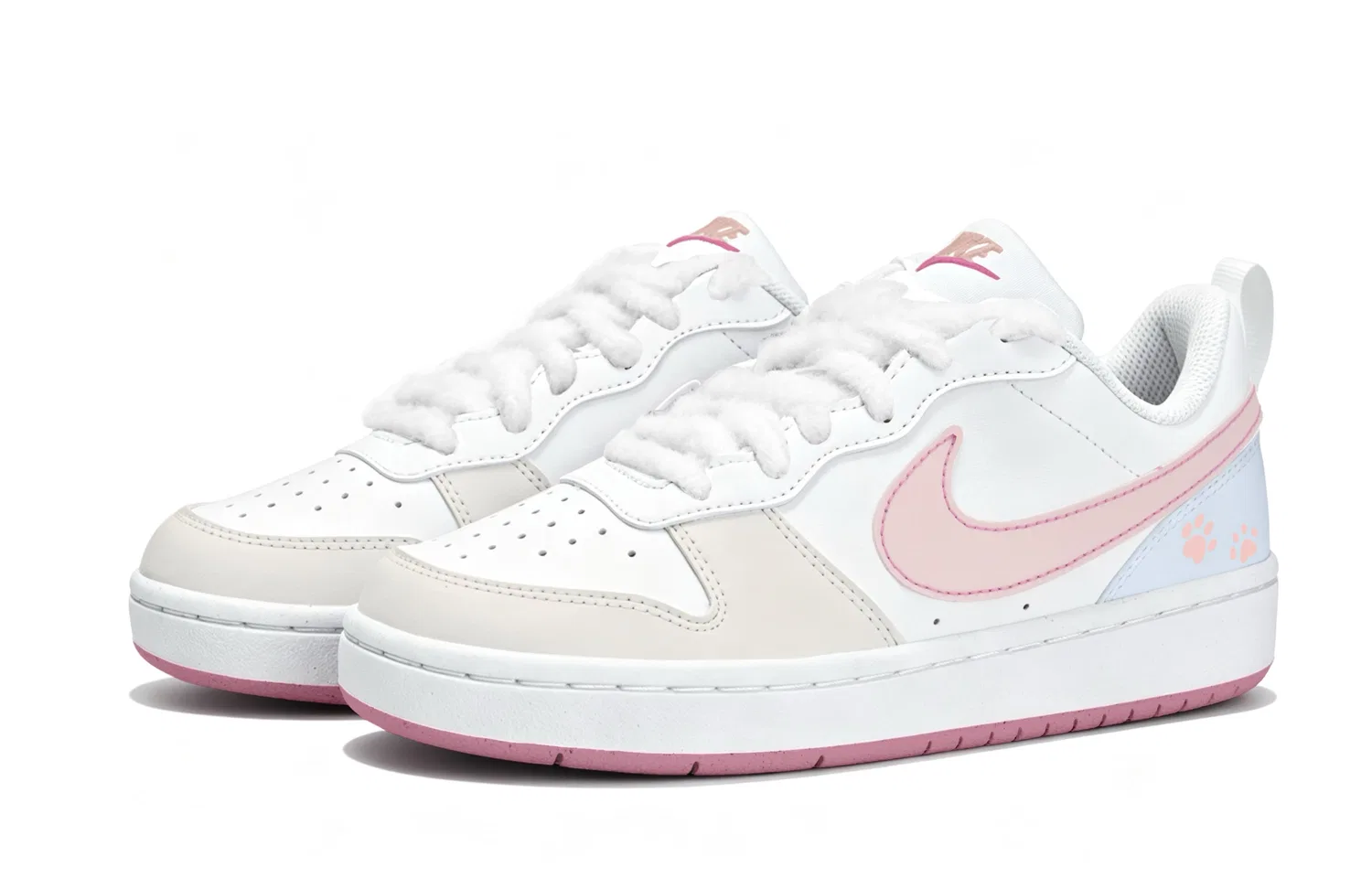 Детские кроссовки-скейтборд с низким верхом Nike Court Borough, Pink Blue — фото 4
