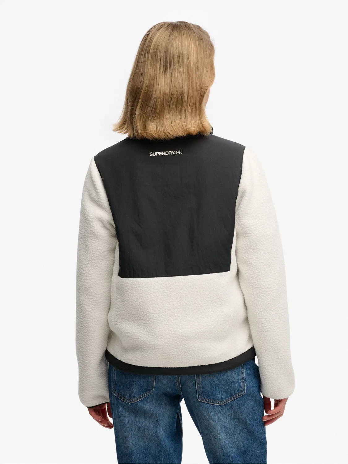 Куртка Polar Fleece Hybrid Trekker Superdry, белый — фото 2
