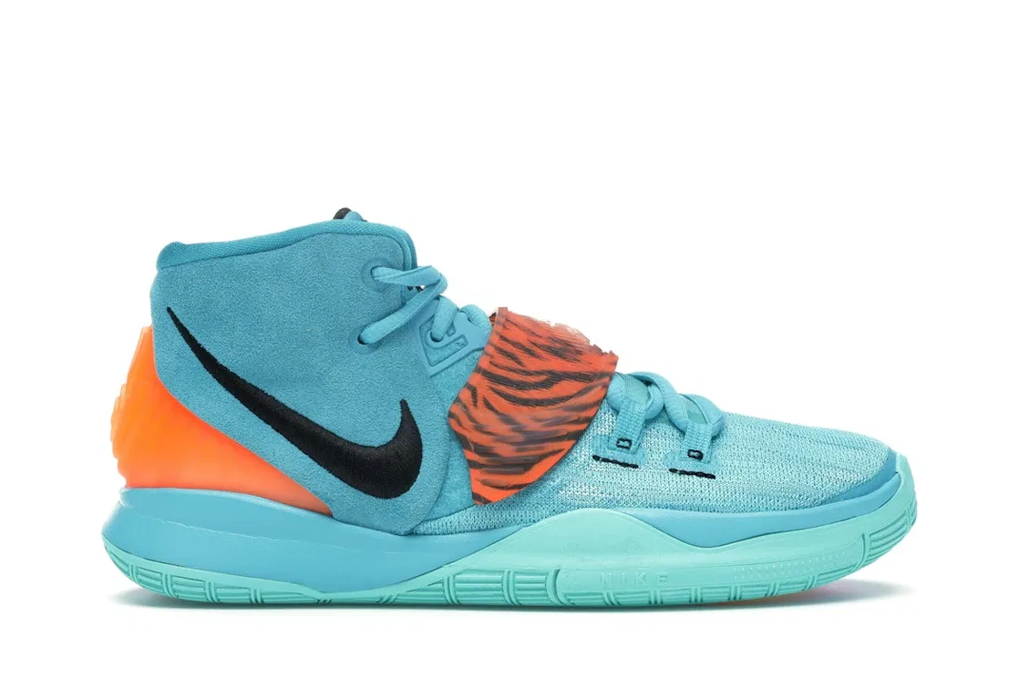 Детские кроссовки для мальчиков Nike Kyrie 6, Oracle Aqua/Black-Opti Yellow-Total Orange