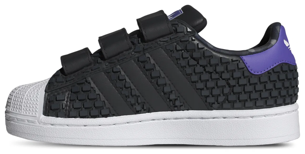 Детские кроссовки Minecraft Superstar II Adidas, фиолетовый/черный — фото 2
