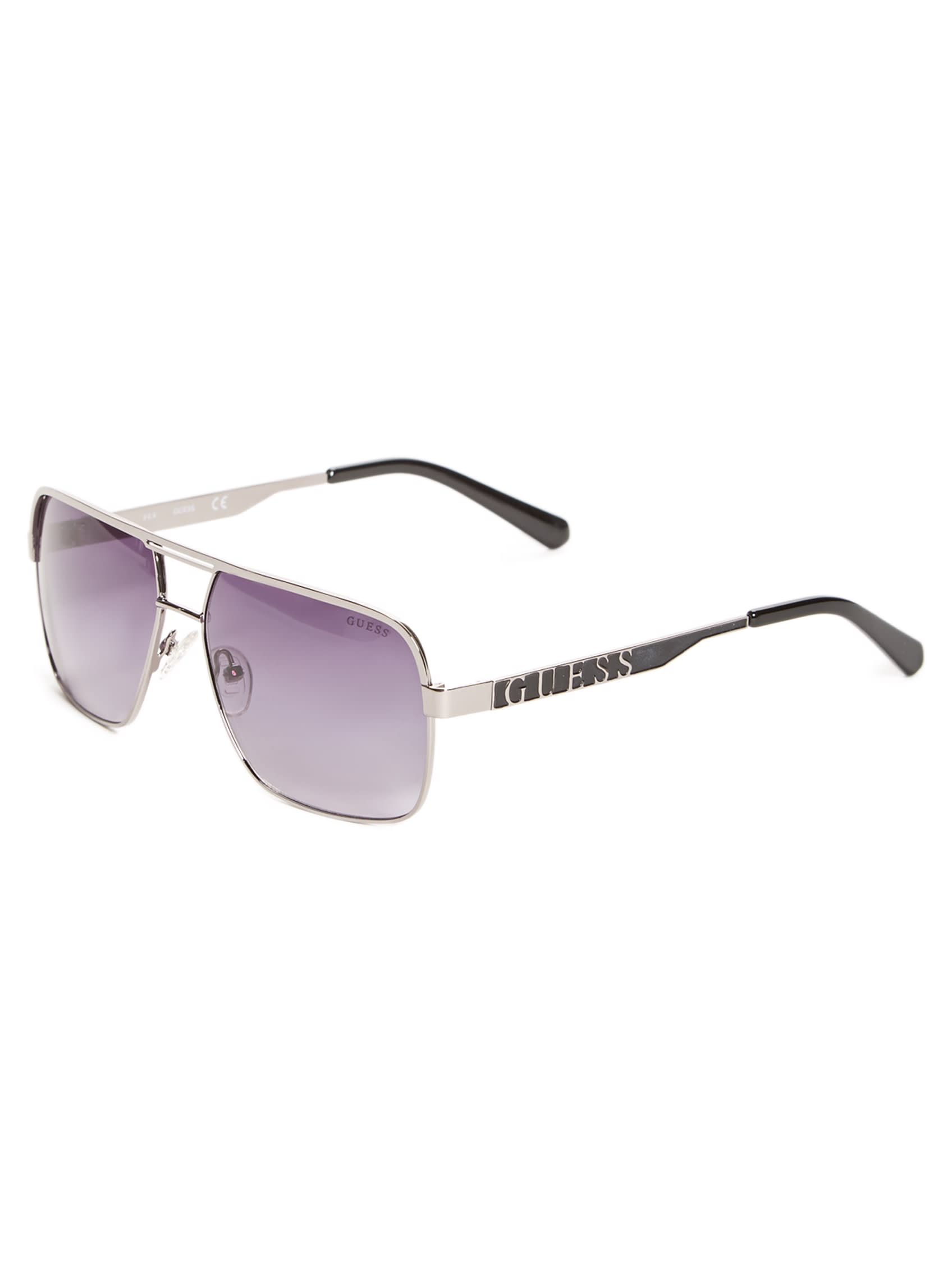 

Солнцезащитные очки Metal Navigator Guess Factory, серебряный