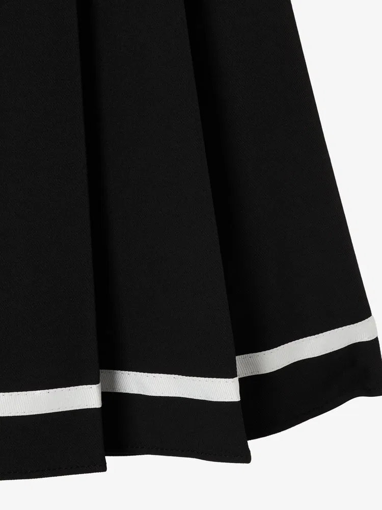 Юбка мини теннисная LACOSTE Black с типингом — фото 4