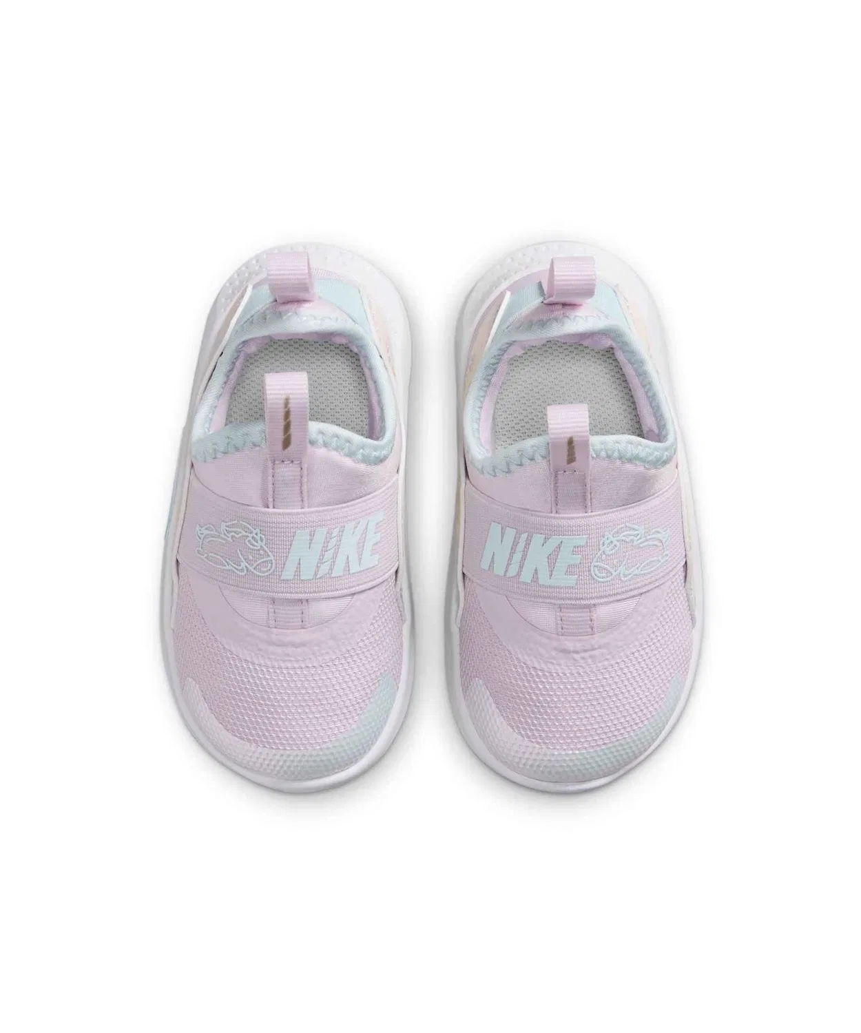Детские кроссовки с синтетическим верхом Flex Runner 4 NIKE, Bleached Lilac/White/Glacier Blue — фото 4