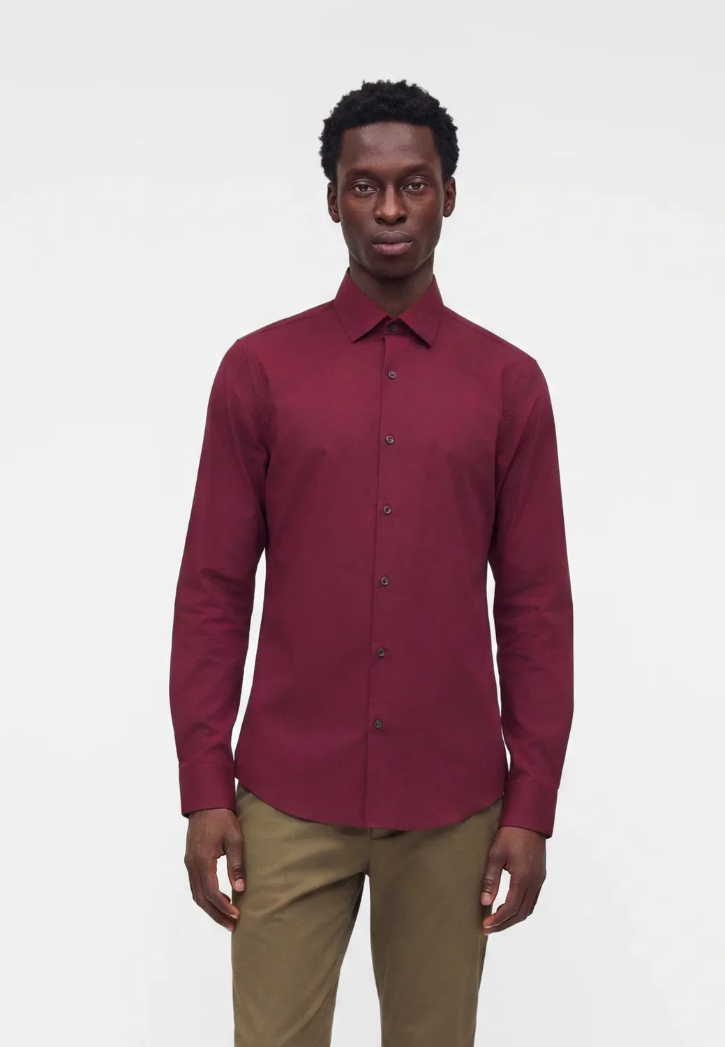 Приталенная рубашка - рубашка Calvin Klein, Tawny Port