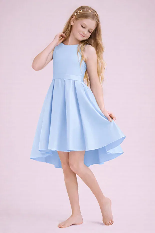 Детское платье для девочек с асимметричным кроем Nsmkidslife, Baby Blue — фото 2