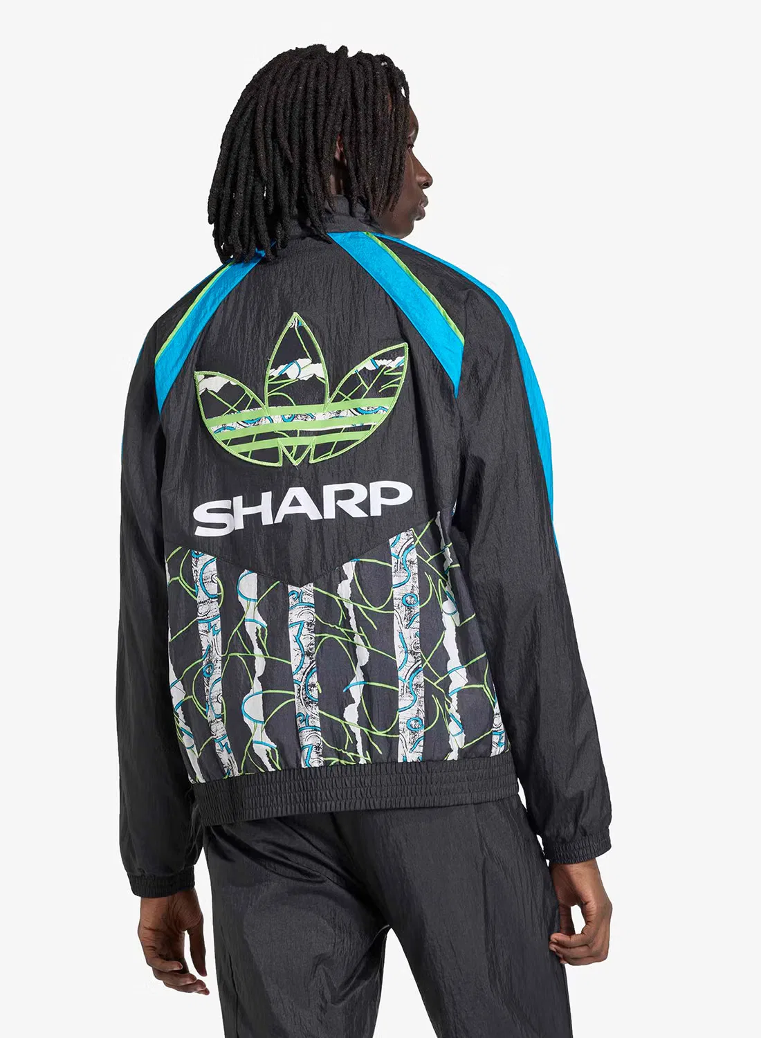 Куртка спортивная с длинным рукавом Manchester United Adidas, черный — фото 2