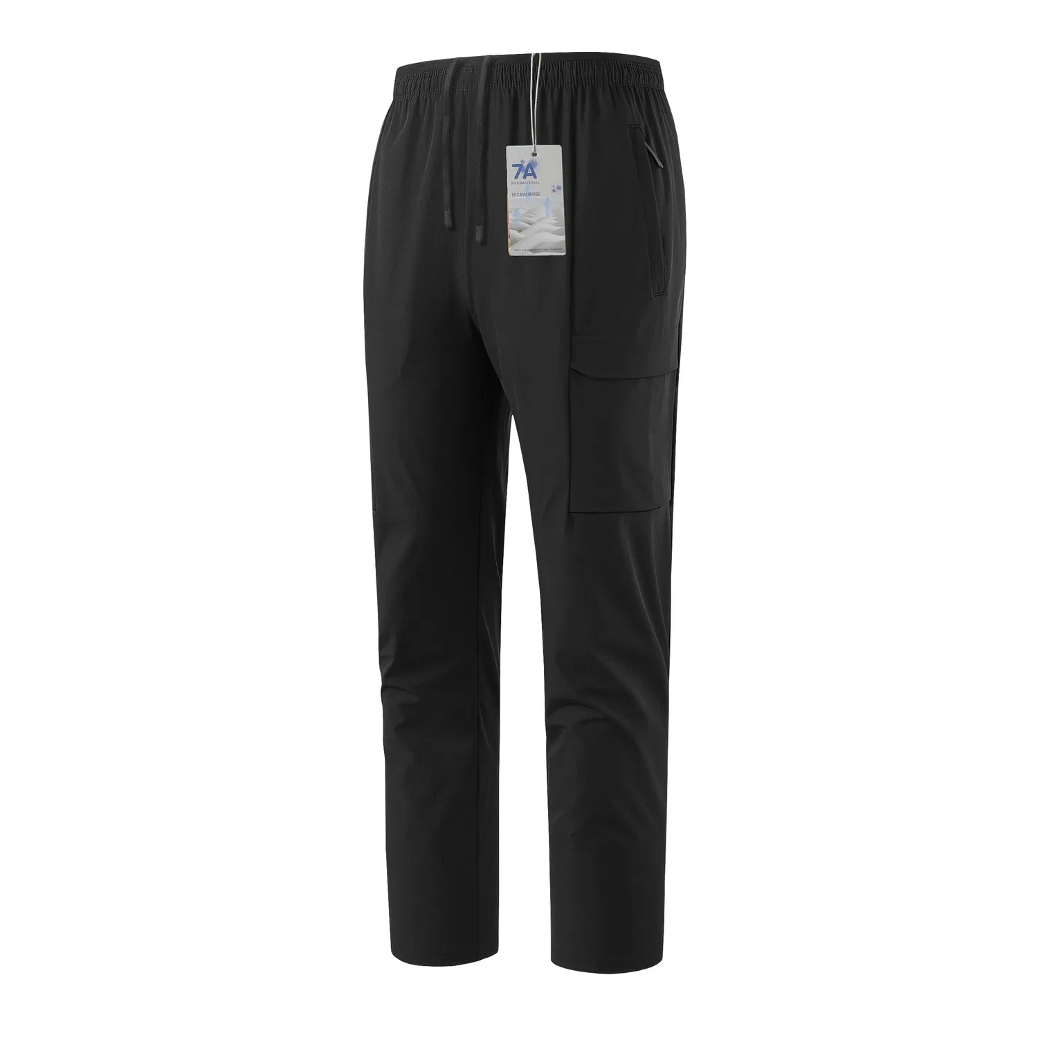 Детские спортивные штаны с быстросохнущей тканью Red bean, Deep Black — фото 3