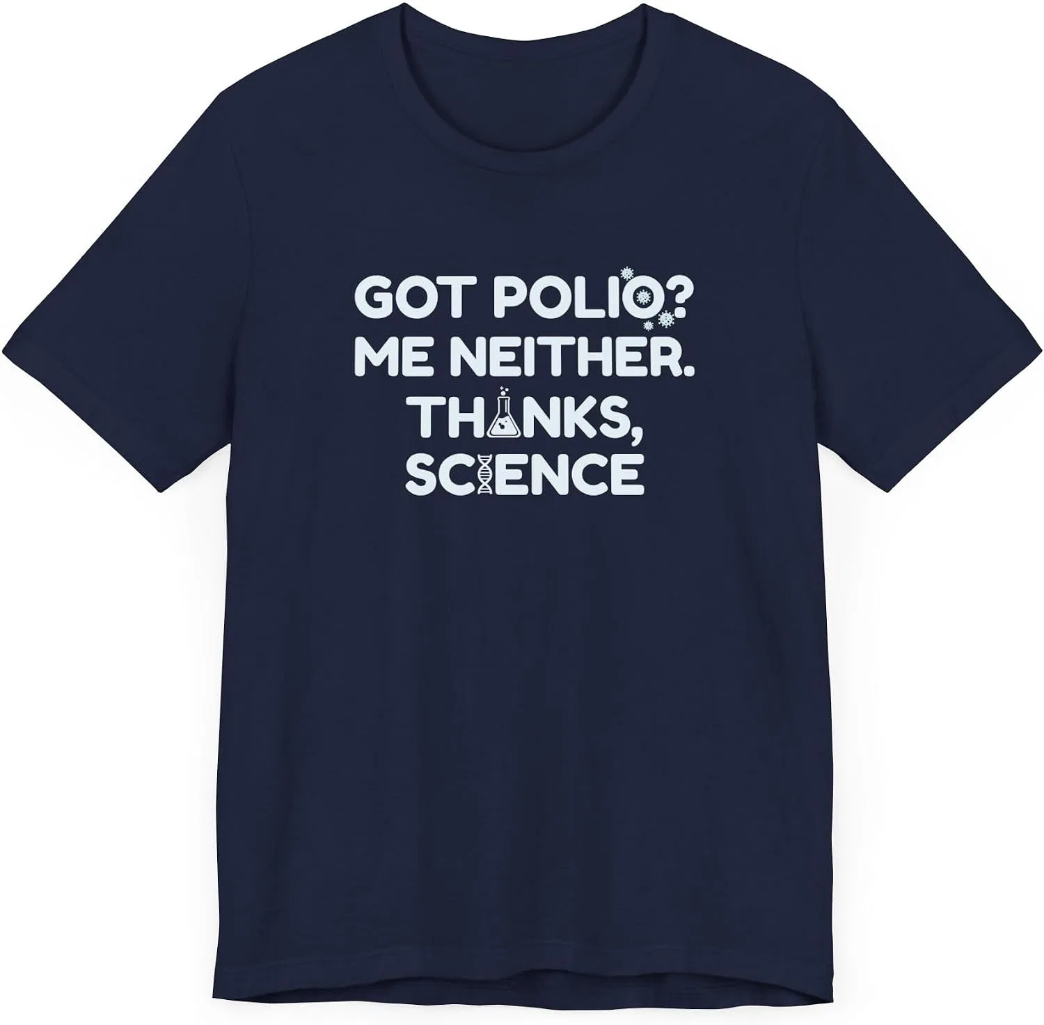 Футболка с принтом Got Polio? Bella Canvas 3001, Navy