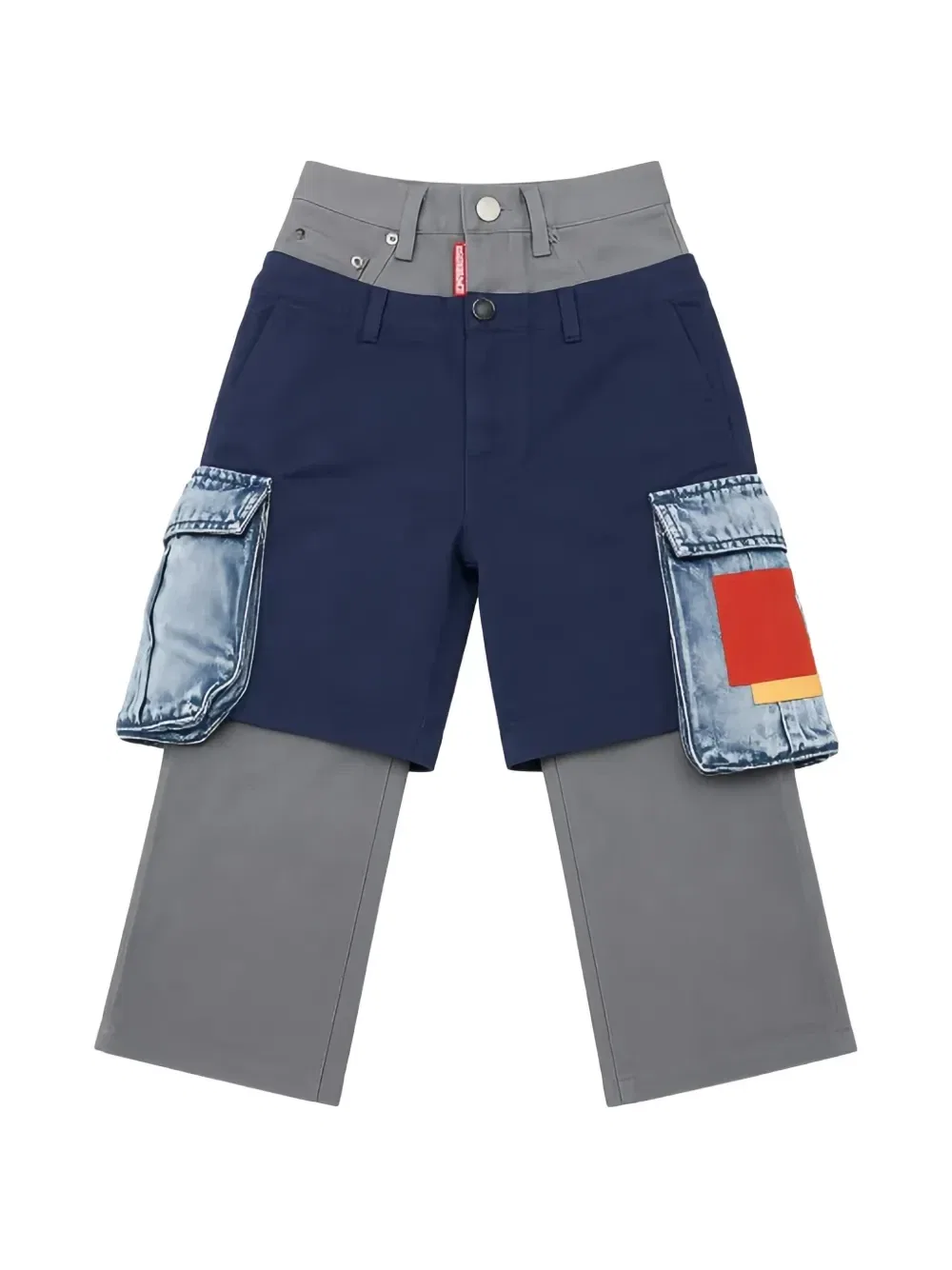Многослойные брюки-карго Dsquared2 Kids, серый