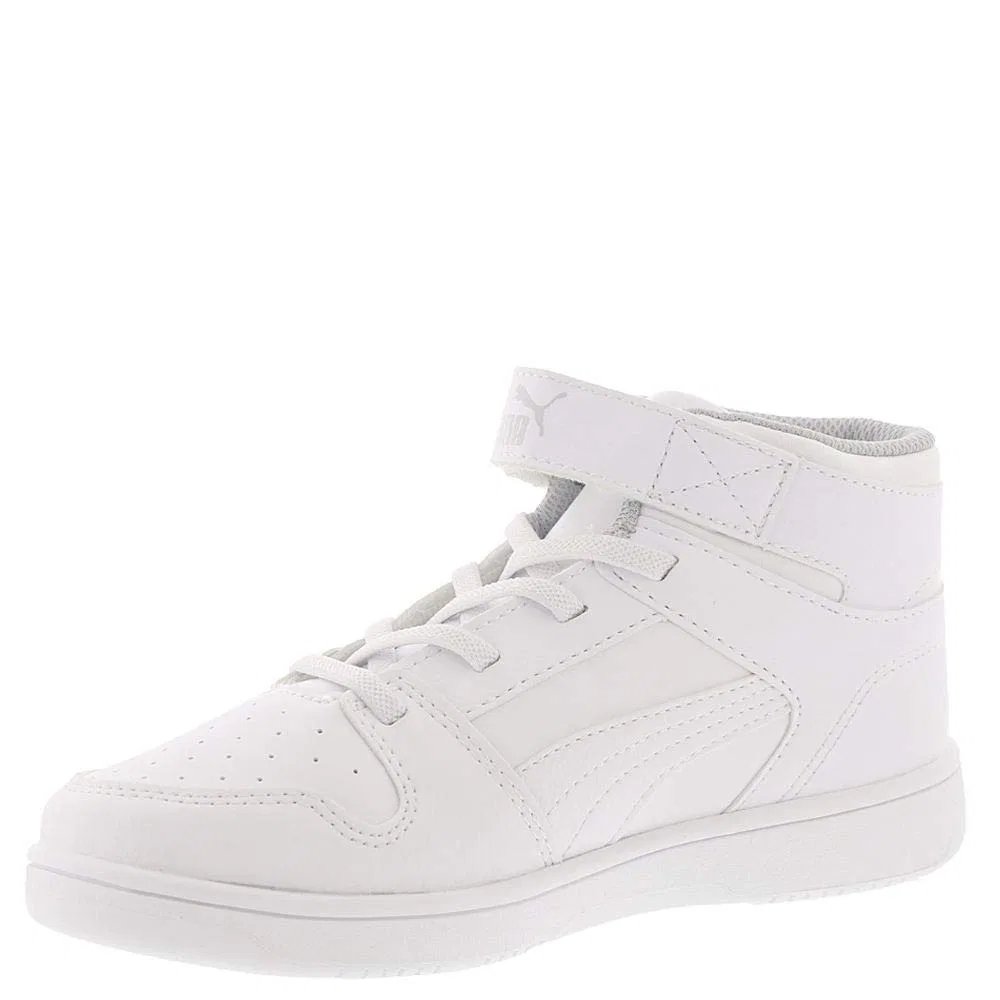 Детские кроссовки для мальчиков на липучках Rebound Velcro Layup PUMA, Black Grey Purple — фото 4