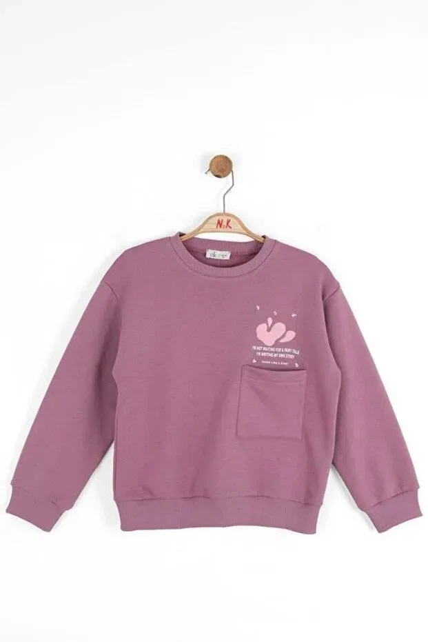 Детские свитшот для девочек с длинным рукавом Nk, Lilac — фото 2