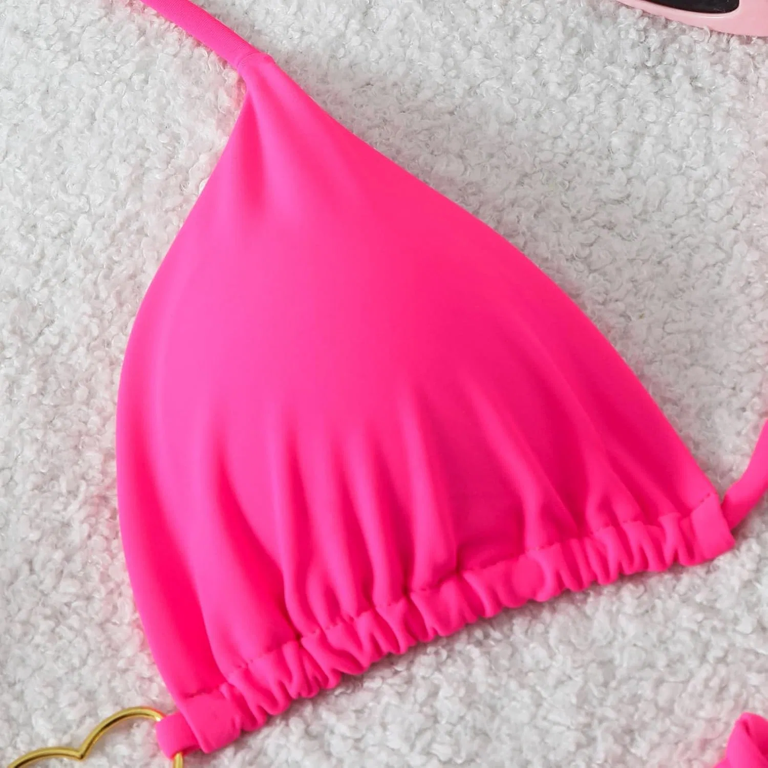 Женский бикини-комплект с регулируемыми бретелями, Hot Pink — фото 4