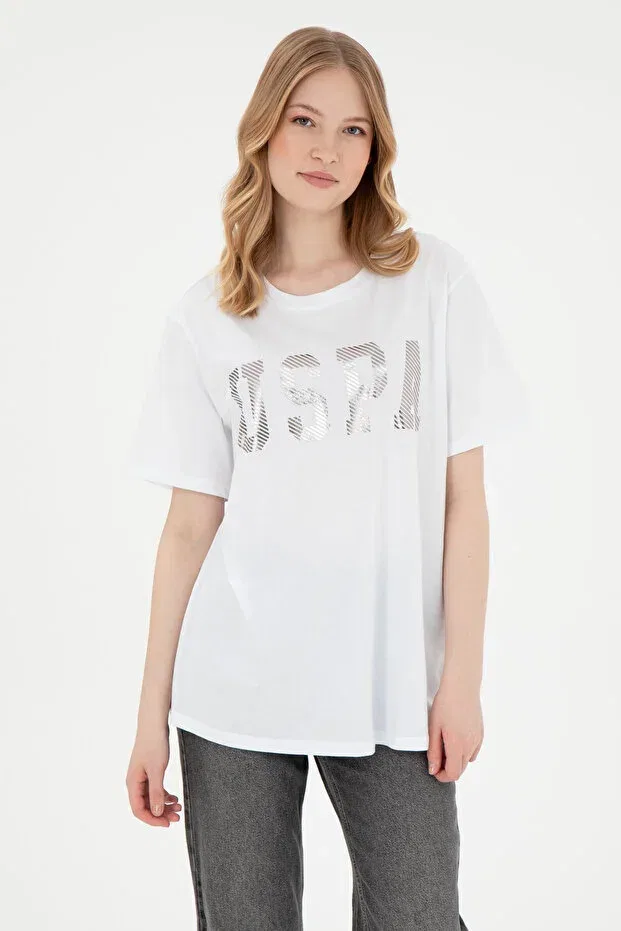 Женская футболка хлопковая U.S. Polo Assn., White