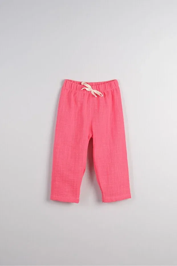 Детские брюки для девочек хлопковые Flameli Muslin Bondberro, Fuchsia