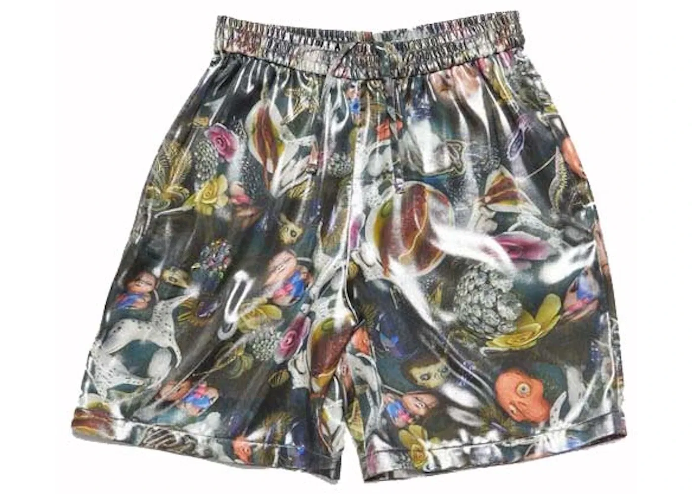 Женские шорты с принтом Shorts Acne Studios, Black Multicolor