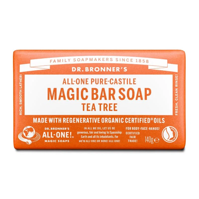 Твердое мыло Teebaumseife, Dr. Bronner's, 140 г