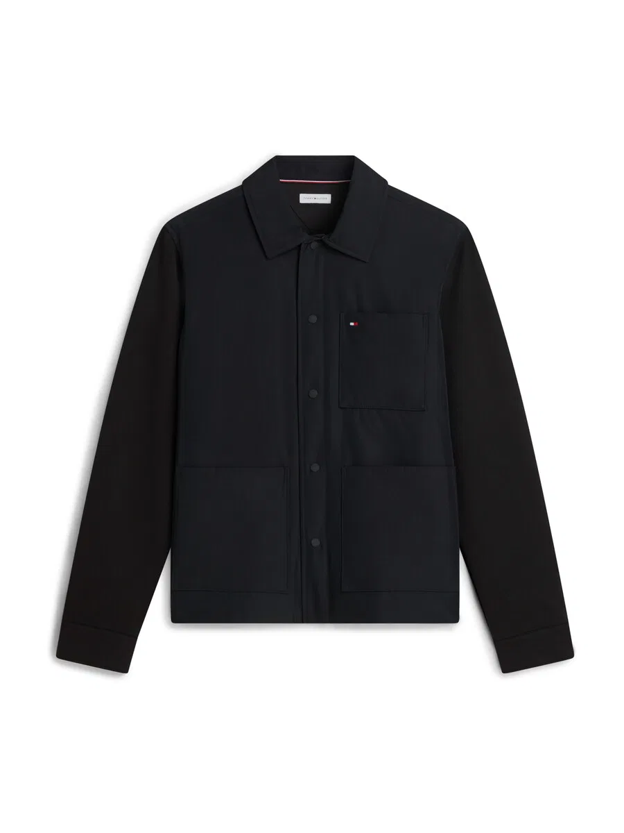 Куртка TOMMY HILFIGER Between-Season 'Intechno Snap Button Chore' черного цвета