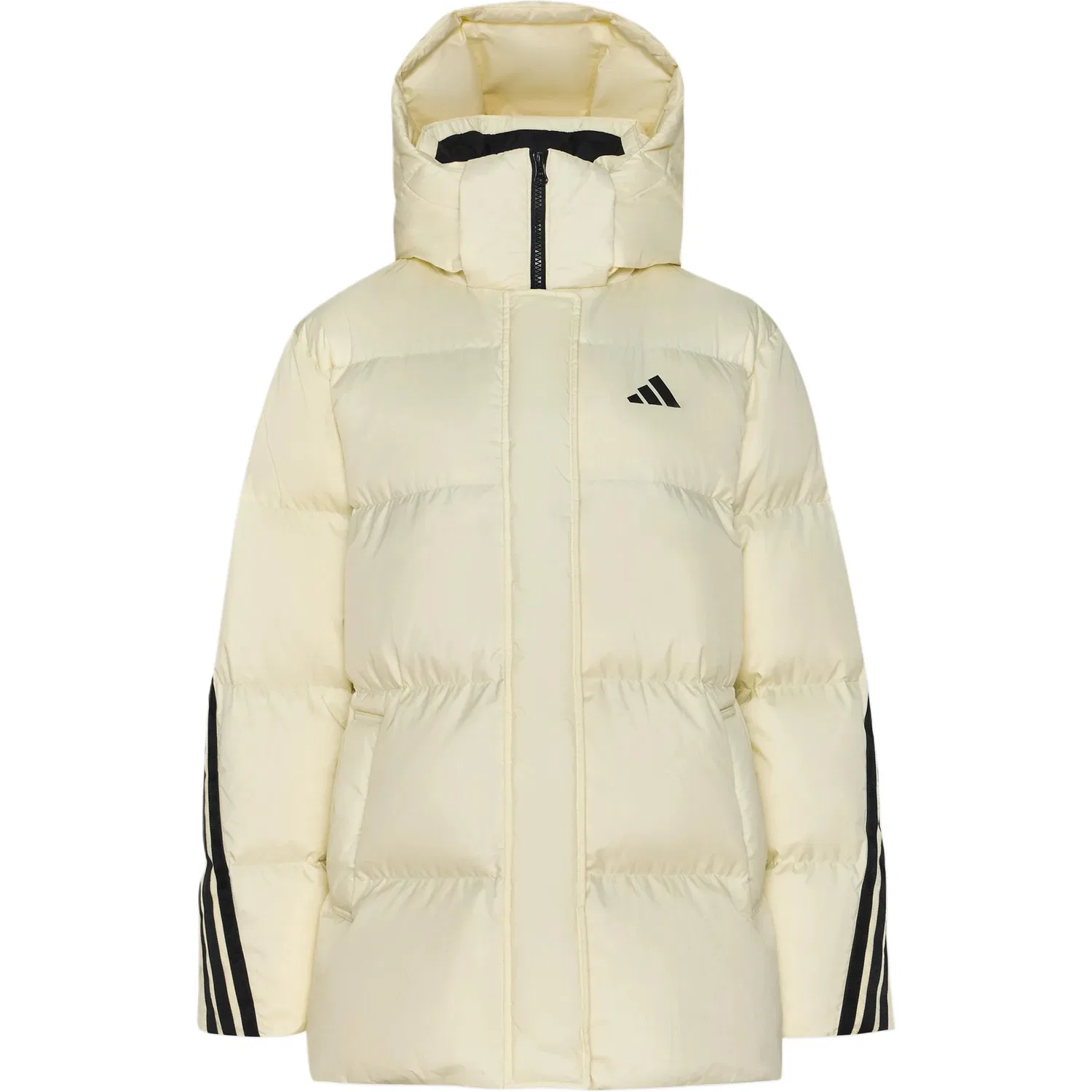 Женское пуховое пальто с капюшоном Adidas Terrex, Ivory