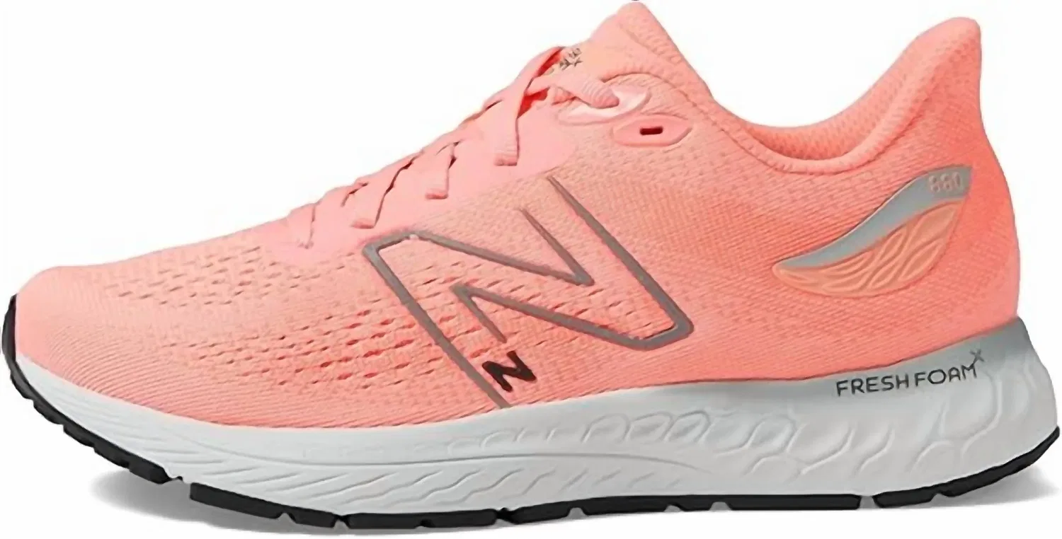 Детские кроссовки для девочек для бега Fresh Foam X 880V12 New Balance, Metallic Silver Grapefruit
