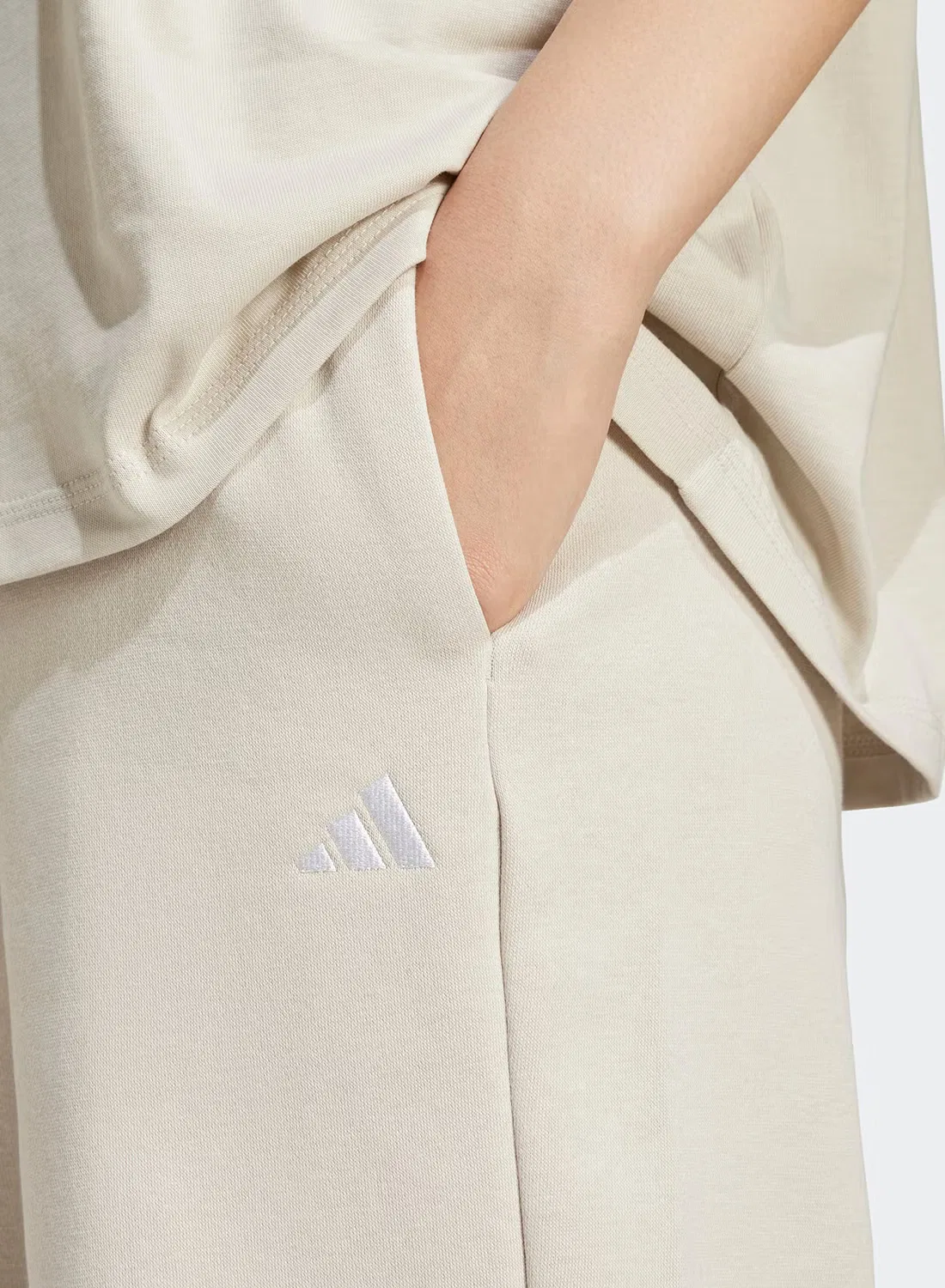 Джоггеры с открытым низом Small Logo Feel Cozy Adidas, белый — фото 4