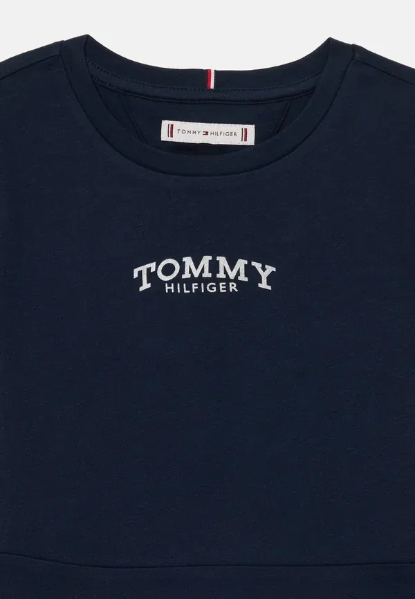 Платье из джерси с принтом Essential Logo Slim Skater Dress Tommy Hilfiger, Dark Night темно-синий — фото 3