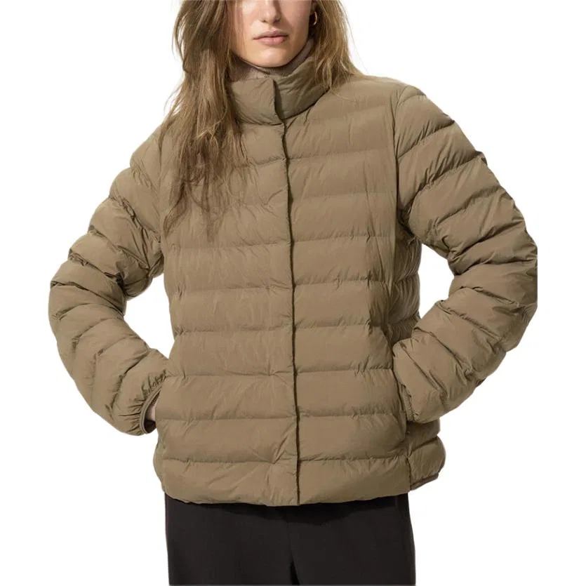 Женская куртка-пуховик прямого кроя 35 Light Umber UNIQLO, Light Umber — фото 3