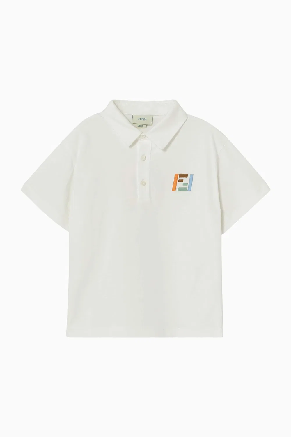 Fendi Поло с логотипом хлопковое, белый
