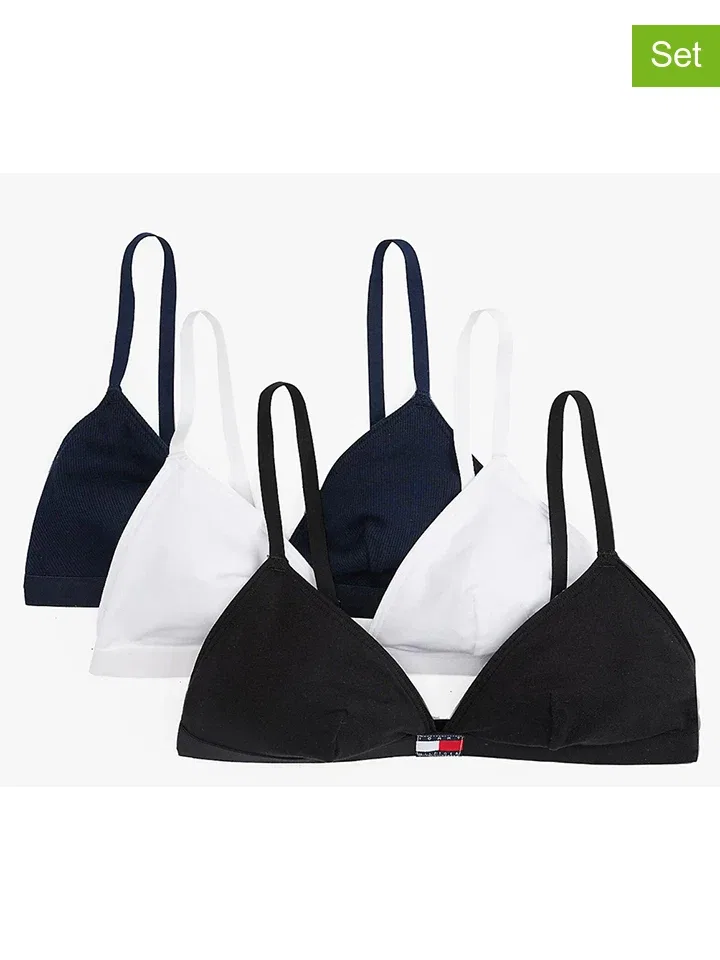 Бюстгальтеры без косточек, набор из 3 штук Tommy Hilfiger, черный/белый