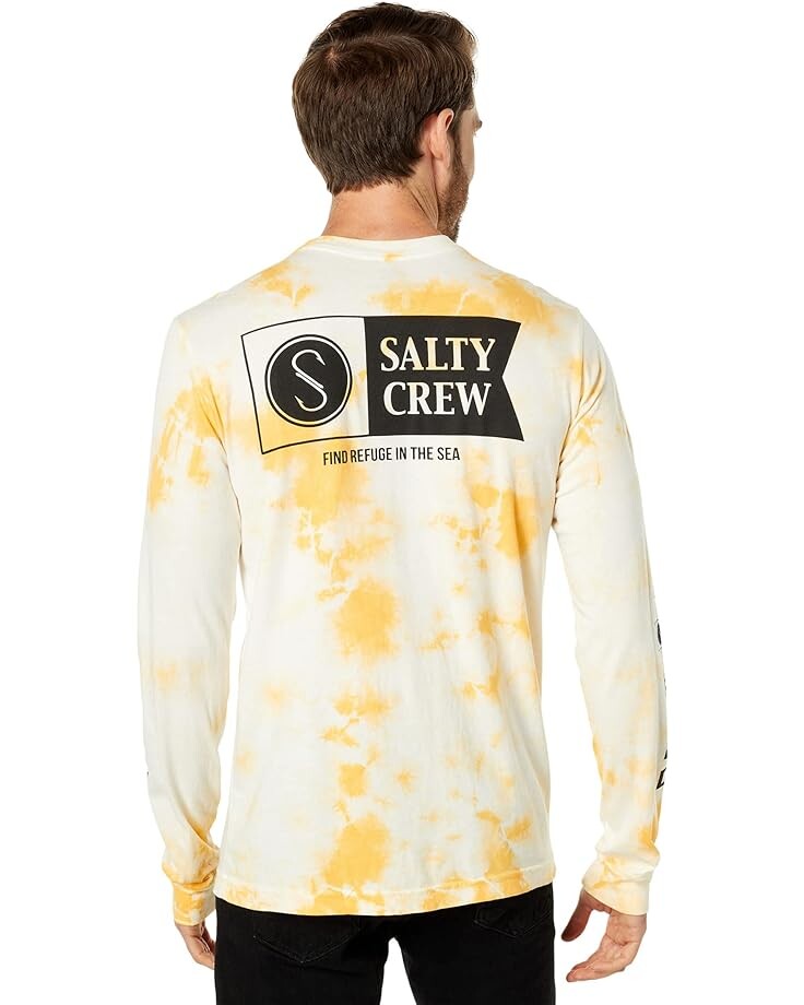 

Футболка с длинным рукавом Salty Crew Alpha Tie-Dye Long Sleeve Tee, белый
