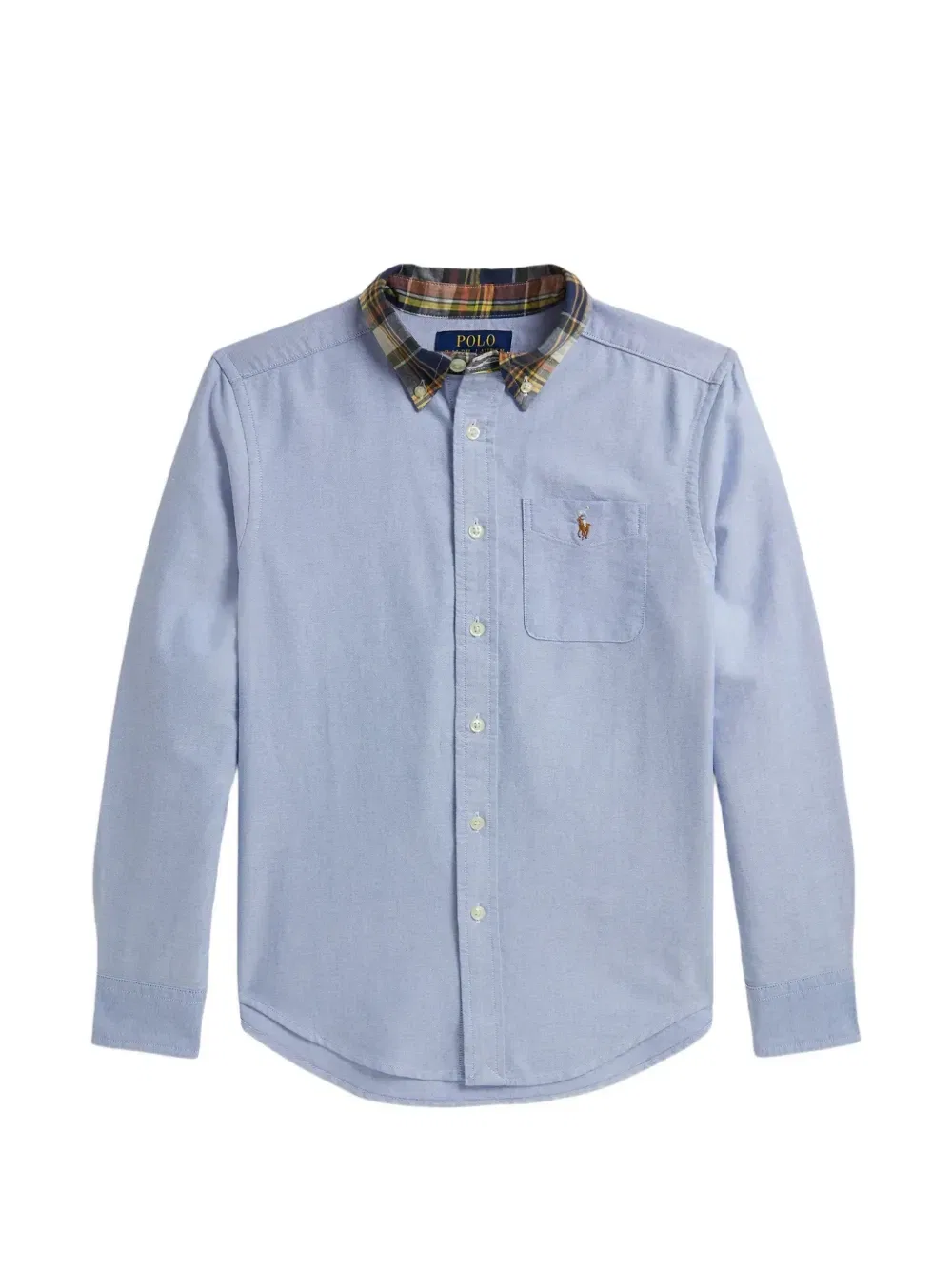 Рубашка оксфорд с логотипом Polo Ralph Lauren Kids, синий