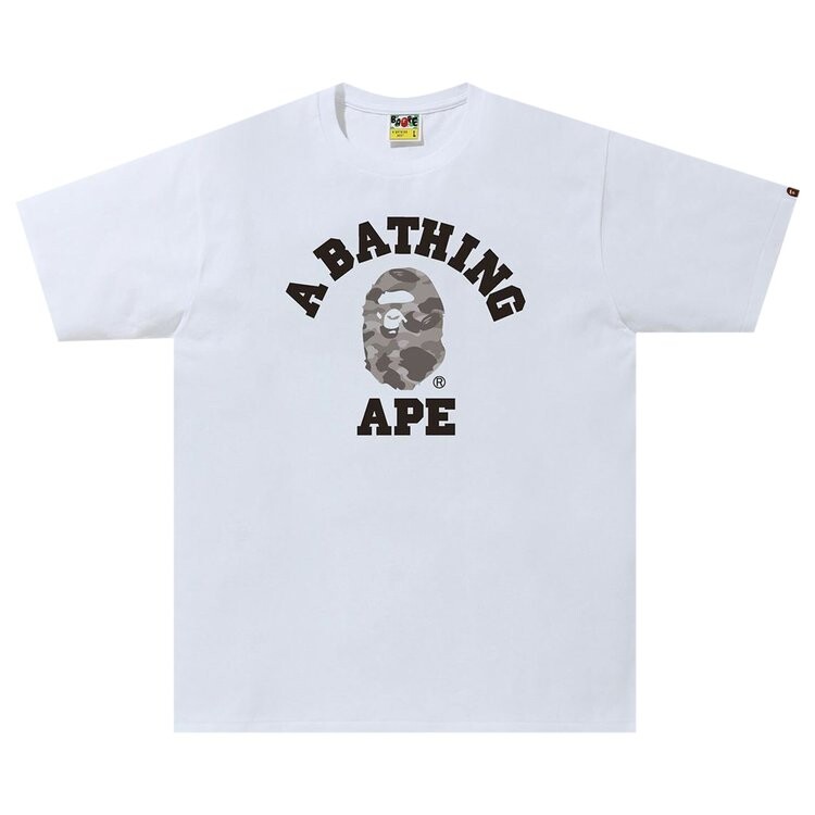 

Футболка BAPE Color Camo College Tee 'White/Gray', белый