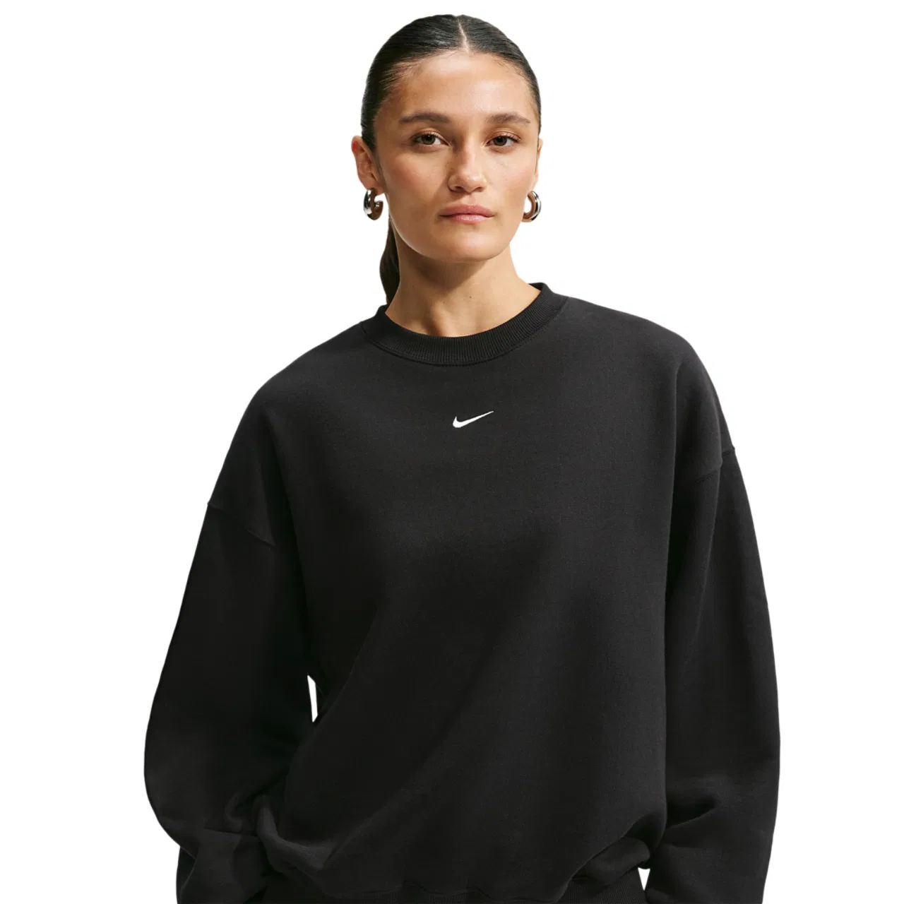 Женский свитшот оверсайз Studio Fleece Nike, цвет Black/Sail