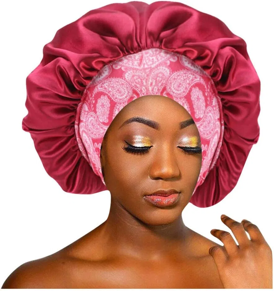 Шапочка для душа Elastic Headband Satin Bonnet, Red Generisch