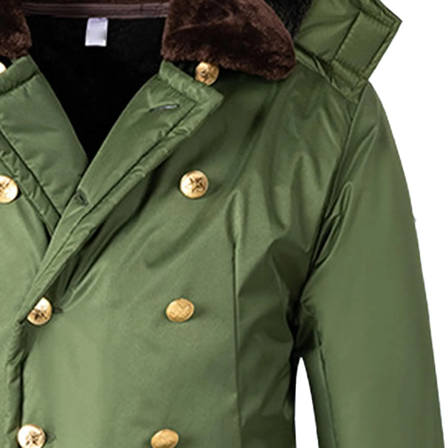 Мужское пальто-тренч с длинным рукавом, Military Work Trench Coat, армейский зелёный — фото 2