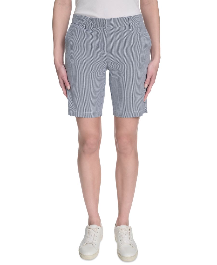 

Женские полосатые шорты Riviera с завышенной талией Nautica Jeans, Blue/white