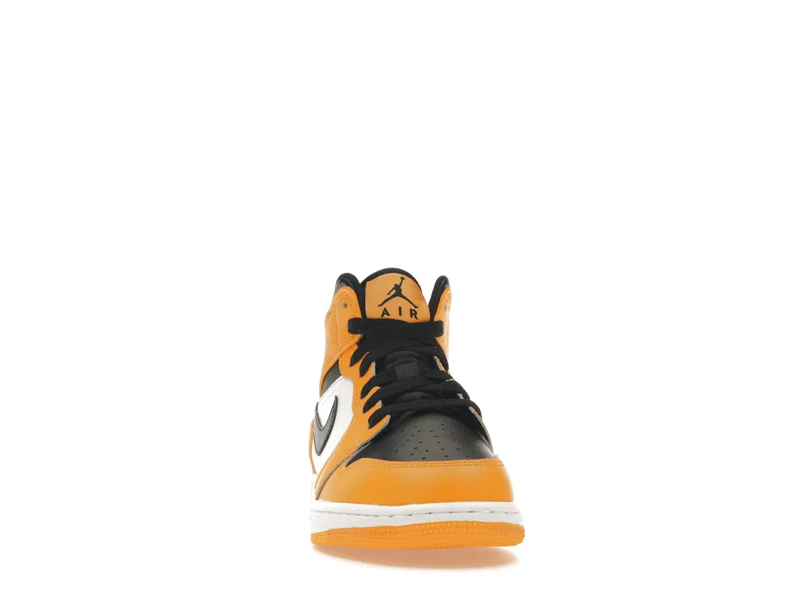 Детские кроссовки с кожаным верхом Jordan 1 Mid, Taxi/White-Black — фото 2