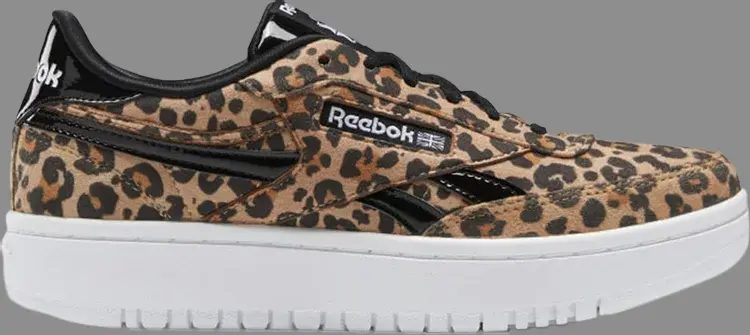 

Кроссовки club c double big kid 'leopard' Reebok, коричневый, Коричневый;черный, Кроссовки club c double big kid 'leopard' Reebok, коричневый
