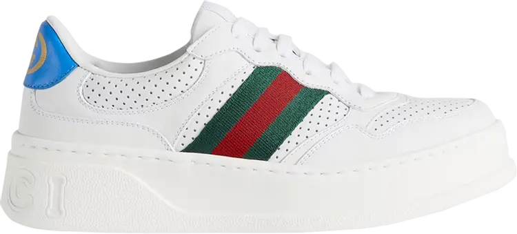 Кроссовки Gucci Wmns Chunky GG Web Sneaker White Blue, белый