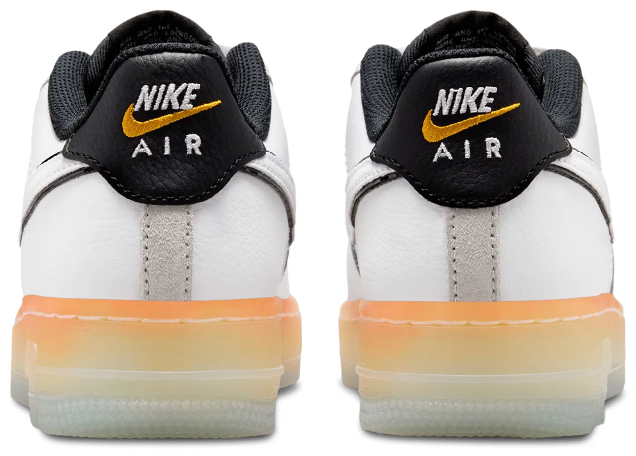 Кроссовки для мальчиков Air Force 1 FL2 Nike, цвет White/Black/Orange — фото 3